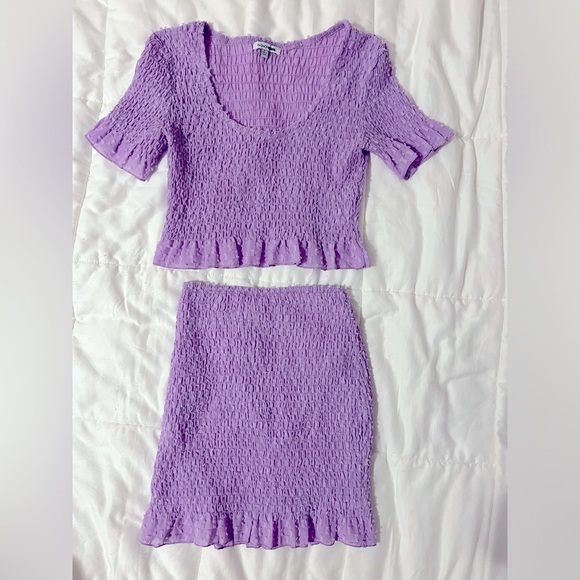 Fashion Nova Women’s Violet Co-Ord Set (Top + Skirt) - Picture 2 of 5